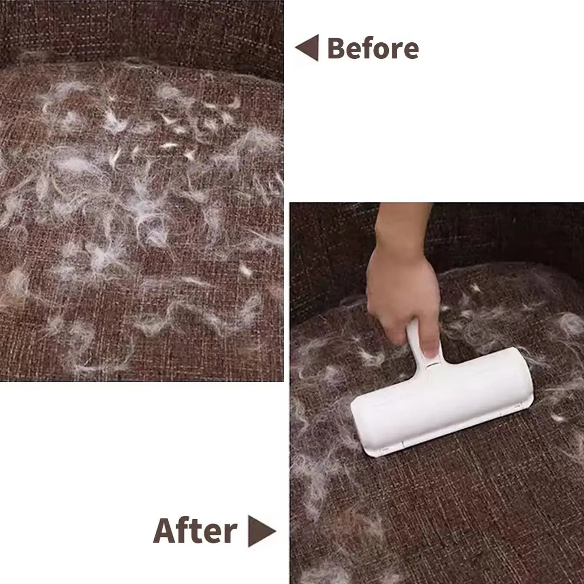 NOREVIO FurClean Brosse Anti-Poils Autonettoyante pour chiens & chats