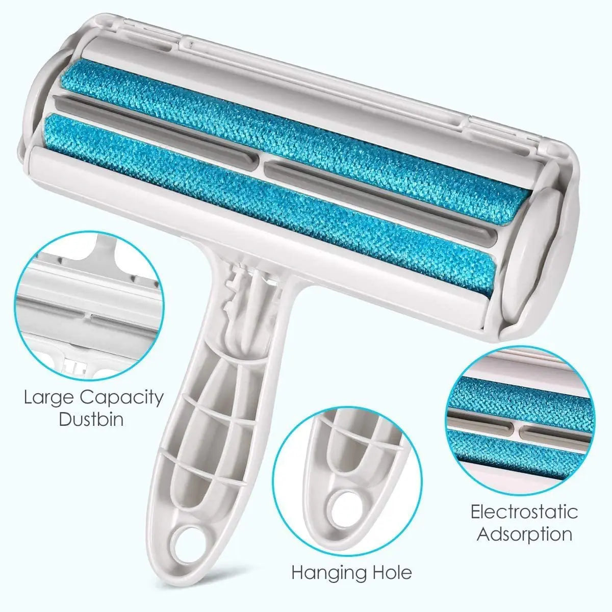 NOREVIO FurClean Brosse Anti-Poils Autonettoyante pour chiens & chats